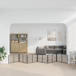 Porte pour chien 6 pcs Noir 100 x 60 cm Acier galvanisé 636240636240