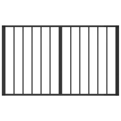 Porte pour chien 6 pcs Noir 100 x 60 cm Acier galvanisé 636240636240