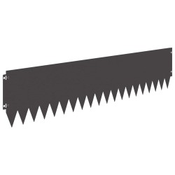 Bordure de Pelouse 10 pcs 103 x 25 cm Acier Noir 636242636242