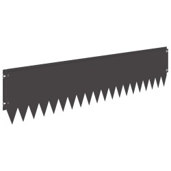 Bordure de Pelouse 10 pcs 103 x 25 cm Acier Noir 636242636242