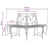 Banc d'Arbre 4-Nombre de places 160 x 80 x 89 cm Acier 636245636245