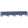 Jardinière avec Roues Gris Bleu 160 x 40 x 33 cm PP 636254636254