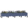 Jardinière avec Roues Gris Bleu 160 x 40 x 33 cm PP 636254636254