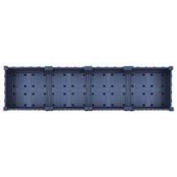 Jardinière avec Roues Gris Bleu 160 x 40 x 33 cm PP 636254636254