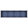 Jardinière avec Roues Gris Bleu 160 x 40 x 33 cm PP 636254636254