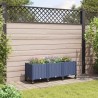 Jardinière avec Roues Gris Bleu 120 x 40 x 48 cm PP 636255636255