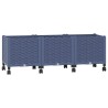 Jardinière avec Roues Gris Bleu 120 x 40 x 48 cm PP 636255636255