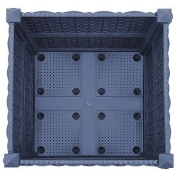 Jardinière avec Roues Gris Bleu 40 x 40 x 48 cm PP 636256636256