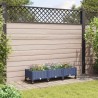 Jardinière avec Roues Gris Bleu 120 x 40 x 33 cm PP 636258636258