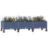 Jardinière avec Roues Gris Bleu 120 x 40 x 33 cm PP 636258636258