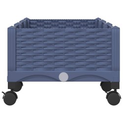 Jardinière avec Roues Gris Bleu 120 x 40 x 33 cm PP 636258636258