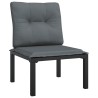 Salon de jardin 9 pcs noir et gris résine tressée 636262636262