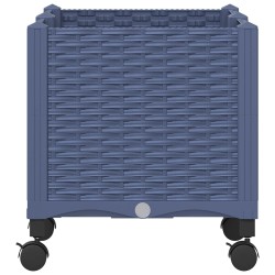 Jardinière avec Roues Gris Bleu 80 x 40 x 48 cm PP 636266636266