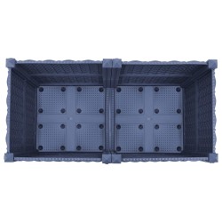 Jardinière avec Roues Gris Bleu 80 x 40 x 48 cm PP 636266636266