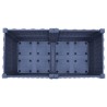 Jardinière avec Roues Gris Bleu 80 x 40 x 48 cm PP 636266636266