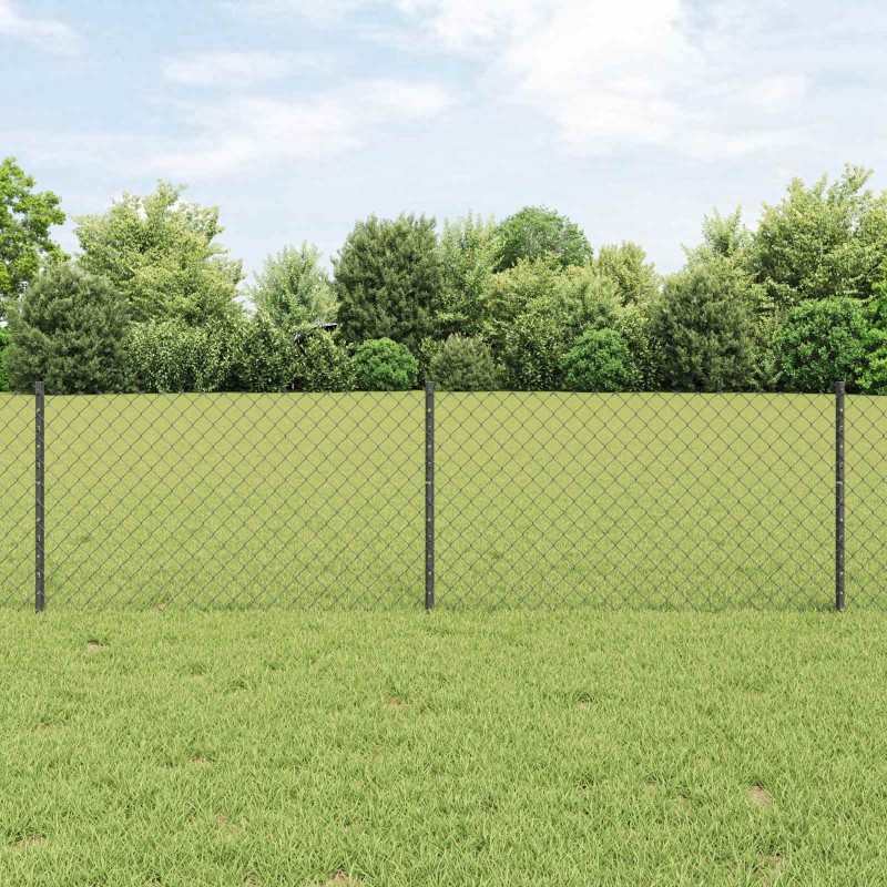 Clôture grillagée avec poteau 25 x 0,6 m Acier recouvert de PVC 636270636270