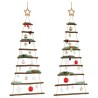 Sapins de Noël suspendus avec étoiles supérieures 2 pièces 55 x 120 cm Branche naturelle 636273636273