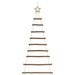 Sapins de Noël suspendus avec étoiles supérieures 2 pièces 55 x 120 cm Branche naturelle 636273636273