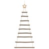 Sapins de Noël suspendus avec étoiles supérieures 2 pièces 55 x 120 cm Branche naturelle 636273636273