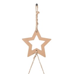 Sapins de Noël suspendus avec étoiles supérieures 2 pièces 55 x 120 cm Branche naturelle 636273636273