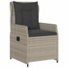 Ensemble à manger de jardin et coussins 5 pcs gris clair rotin 636278636278
