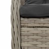 Ensemble à manger de jardin et coussins 5 pcs gris clair rotin 636278636278