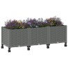 Jardinière avec Roues Gris clair 120 x 40 x 48 cm PP 636279636279