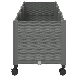 Jardinière avec Roues Gris clair 120 x 40 x 48 cm PP 636279636279