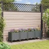 Jardinière avec Roues Gris clair 160 x 40 x 48 cm PP 636281636281