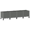 Jardinière avec Roues Gris clair 160 x 40 x 48 cm PP 636281636281