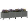 Jardinière avec Roues Gris clair 160 x 40 x 48 cm PP 636281636281