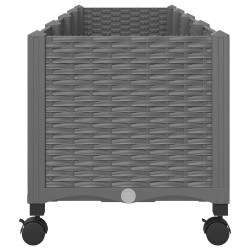 Jardinière avec Roues Gris clair 160 x 40 x 48 cm PP 636281636281