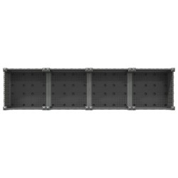 Jardinière avec Roues Gris clair 160 x 40 x 48 cm PP 636281636281