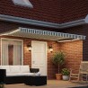 Store rétractable manuel avec LEDs Vert et blanc 4 × 3 m 636282636282