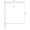 Store roulant d'extérieur couleur crème 85 (l) x 140 (H) cm HDPE 636284636284