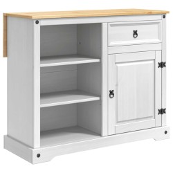 Ensemble Cuisine Îlot 3 pcs Blanc et Cire de Miel Pin massif 636289636289