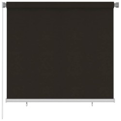 Store roulant d'extérieur 165 (l) x 140 (H) cm HDPE marron 636293636293