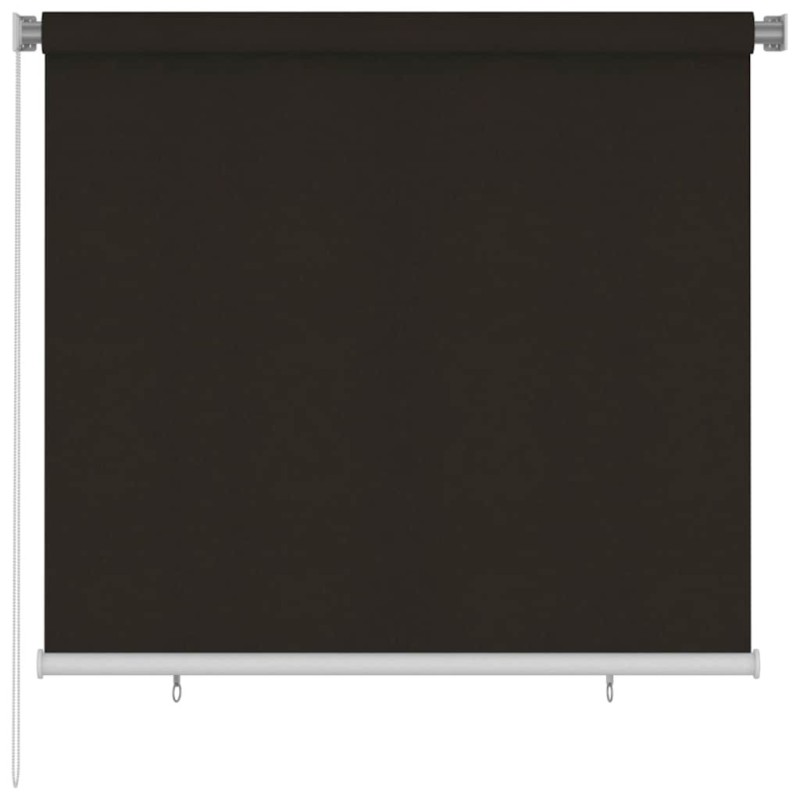 Store roulant d'extérieur 165 (l) x 140 (H) cm HDPE marron 636293636293