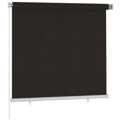 Store roulant d'extérieur 165 (l) x 140 (H) cm HDPE marron 636293636293