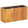 Lit surélevé de jardin avec 3 pots Bois massif d'acacia 636294636294