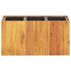 Lit surélevé de jardin avec 3 pots Bois massif d'acacia 636294636294