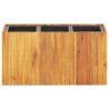 Lit surélevé de jardin avec 3 pots Bois massif d'acacia 636294636294