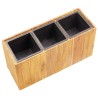 Lit surélevé de jardin avec 3 pots Bois massif d'acacia 636294636294