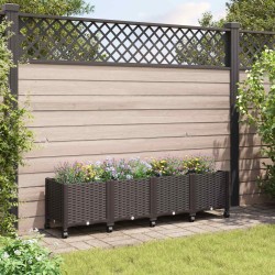 Jardinière avec Roues Marron 160 x 40 x 44 cm PP 636298636298