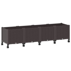 Jardinière avec Roues Marron 160 x 40 x 44 cm PP 636298636298