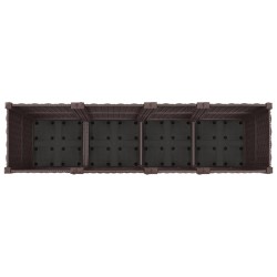 Jardinière avec Roues Marron 160 x 40 x 44 cm PP 636298636298