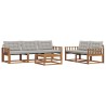 Ensemble de canapés d'extérieur 6 pcs Gris Naturel et Clair 636301636301