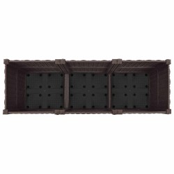 Jardinière avec Roues Marron 120 x 40 x 44 cm PP 636302636302