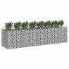 Lit surélevé gabion 4 pcs Argenté 636303636303