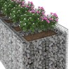 Lit surélevé gabion 4 pcs Argenté 636303636303